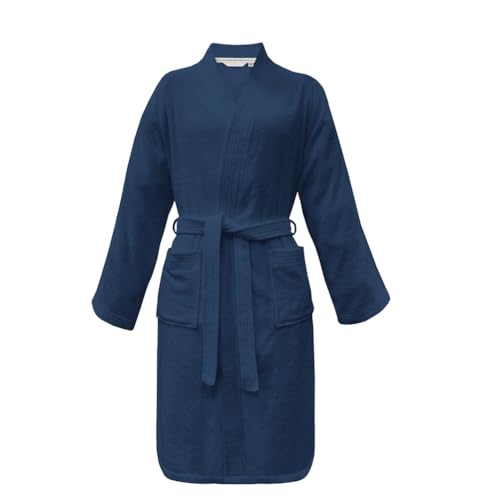 Albornoz de kimono Tom Tailor de algodon Premium azul marino talla S 2