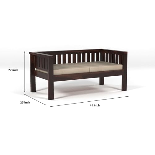 Image of Sheesham Solid Wood 7 Seater Sofa Set for Living Room(7 Seater) (Walnut 2)