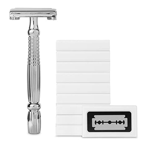 Amazon Brand - Solimo Double edge classic razor with 100 blades Cover