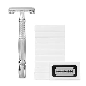 Amazon-Marke: Solimo Classic Doppelkantenklingen-Rasierer mit 100 Klingen