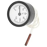 TS W53 Bimetall-Thermometer mit Schlauch Tragbares ABS-Temperaturmessgerät Genaues Rundes Industriethermometer