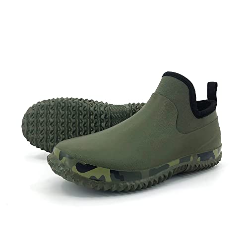 Image of SYLPHID Men's Garden Shoes Women's Rain Shoe Waterproof Neoprene Camp Booties for Camping, Lawn Care, Gardening and Yard Work