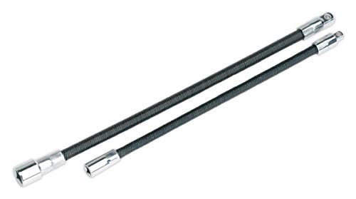 Sealey Ak7342 Flexible Extension Adaptor Set 2Pc 1/4Sq X 254Mm and 3/8Sq X 305Mm