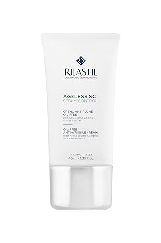 Rilastil Ageless SC Sebum Control, Crema antirughe oil free levigante e idratante con Alfa Bioma Complex e Niacinamide, 40 ml
