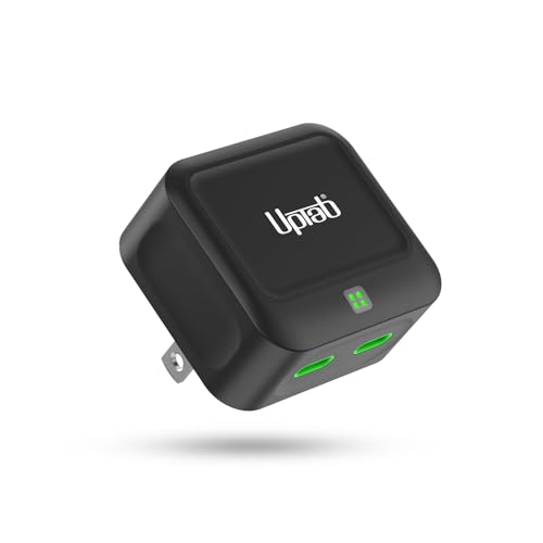 UPTab 40W Dual USB C Charger Block, Fast Adapter Dual USB Port Wall Brick Compact Foldable Power Adapter for iPhone 15/Plus/Pro/Pro Max, Galaxy S22/S21/S20/Note 20 PPS, Pixel, MacBook, iPad