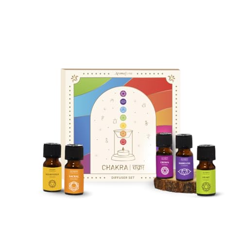 7 Chakra Essential Oil Diffuser Blend Gift Set by Aromafume | 7X 10ml/0.33 fl oz |Aromatherapy Oils for Meditation, Chakra Balance| Yoga & Reiki Gifts| Essential Oil Set for Plexus, Root Chakra