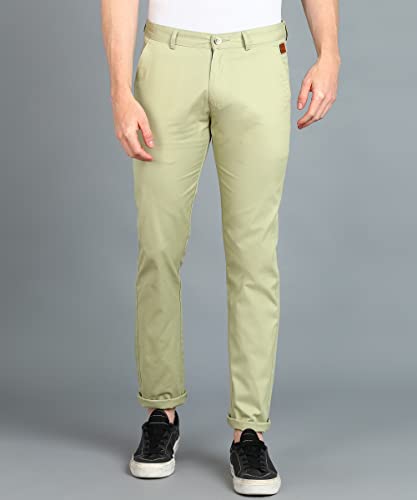 Image of Urbano Fashion Men's Cotton Light Weight Non-Stretch Slim Fit Casual Trousers