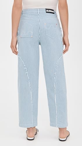 ALOHAS Women's Lorenza Stripes Blue White Denim Trousers3