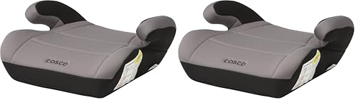 Cosco Topside Backless Booster Car Seat,Lightweight Booster Seats for Cars 40-100 lbs,Backless-Booster Seat for Car,Leo,(Pack of 2)