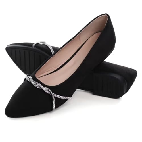 Image of Stunner Womens Flats Fashion Pointed Toe Bowknot Ballet Flats Cute Slip On Dress Flats Comfortable Party Wedding Flats2
