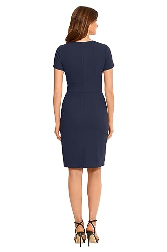 Maggy London Women's Cutout Neck Crepe Sheath Dress Office Career Workwear Event Occasion Guest of3