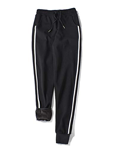 [CHRLEISURE] 裏起毛パンツ ジャージ 下レディース 冬 防寒 暖かい ラインパンツ スポーツ カジュアル ライン ジョガー パンツのサムネイル