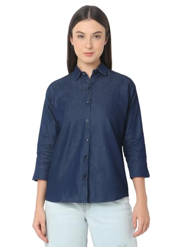 Image of Smarty Pants Women's Denim Formal Shirt.