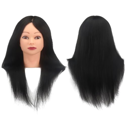 Tête de coiffure cheveux humains 45 cm pour réussir vos styles sans nœuds