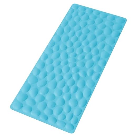 OTHWAY Non-Slip Bathtub Mat Soft Rubber Bathroom Bathmat with Strong Suction Cups (Blue)