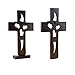 DAICAT - Handcarved Wood Cross with Intertwined Hearts, Crosses Wall Decor, Hand Made Wall Hanging Art Décor, Grift for Wedding (No 6)