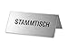 Produktbild Tischschild Aufsteller Edelstahl Stammtisch 85x40mm Nr.2660 VE 1