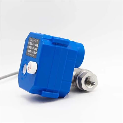 Vanne à boisseau sphérique électrique DN10 DC12V en acier inoxydable 304 mini avec commande manuelle - 3