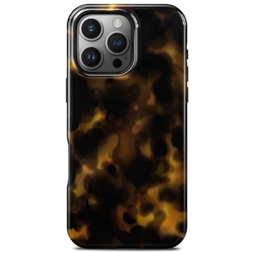 Coque iPhone 16 Pro Max MagSafe antichoc fine ambre au motif guépard vintage