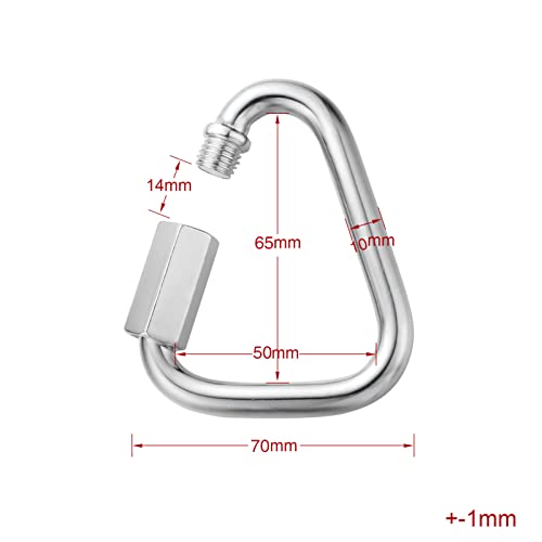 Eslabón rápido Delta Quick Link M10 con mosquetón de bloqueo triangular de 3/8 pulgadas 2