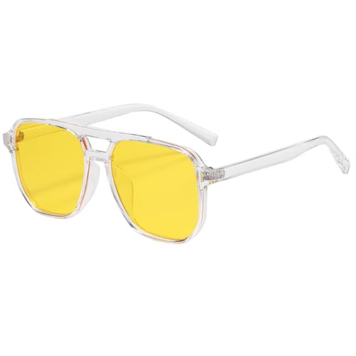 Image of Onrtry Retro Aviator Sunglasses Women Men 70s Vintage Square Frame Sun Glasses UV400 Shades