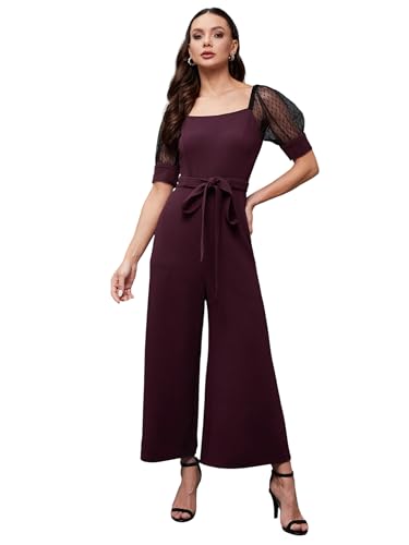 Image of Miss Chase Women's Self Design Cut-Out Georgette Jumpsuit