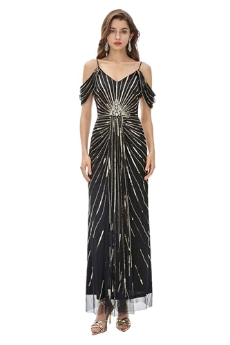 BABEYOND Formal Dresses for Women - Black Prom Dress Cocktail Dress with Sleeves Evening Party Gowns for Wedding Guest