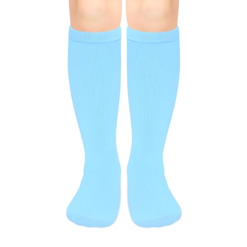 Image of Olreco 1 Pack Toddler Kids Youth Soccer Socks Girls Boys Baseball Socks Youth Knee High Softball Football Accessories Cotton
