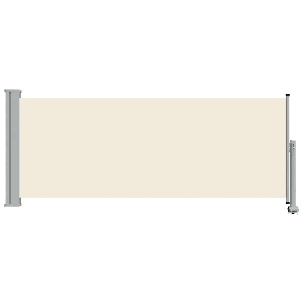 Ausziehbare Seitenmarkise 100 x 300 cm Creme mit UV- und Windschutz, Balkon Sichtschutz, Sonnenschutz, einfach zu montieren, inklusive Zubehör, ideal für Terrasse und Garten