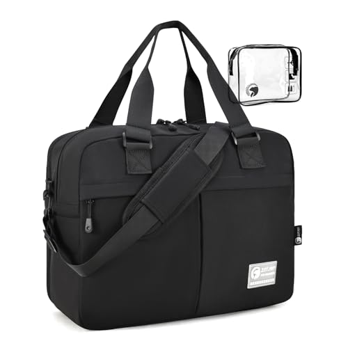 BAGZY 6x13x17 inch Personal Item Travel Bag Airplane Weekender Bags for Women Expandable 40x30x15cm Personal Bag with Wet Pocket Carry on Luggage for Airplanes Duffel Bags Men Over image 6