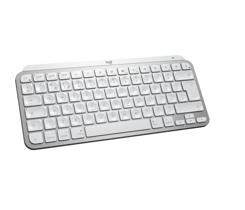 MX Keys Mini per Mac Tastiera wireless minimalista compatta Bluetooth tasti retroilluminati USB-C digitazione tattile compatibile con MacBook Pro Macbook Air iMac iPad argento 1 pezzo