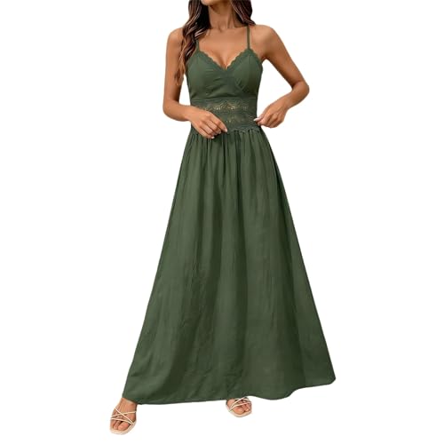 Robe d'été grande taille en dentelle sans manches vêtements femme chic