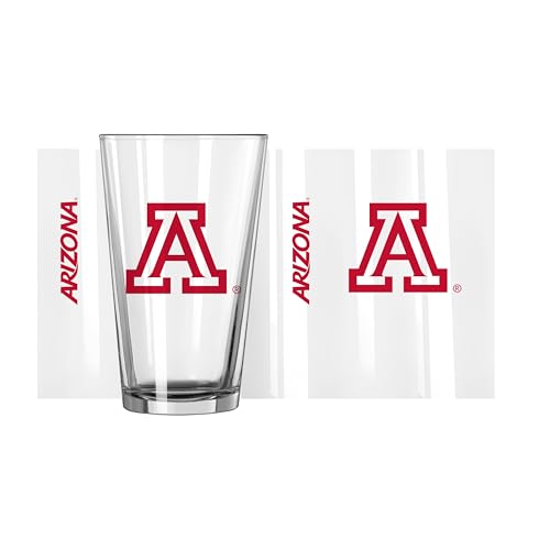 Image of Logo Brands NCAA 16 oz Pint Glass - Durable Glass With Bold Team Color- Chip-Resistant Rim Drinkware For Fans, Tailgates, Home Bars & Everyday Use