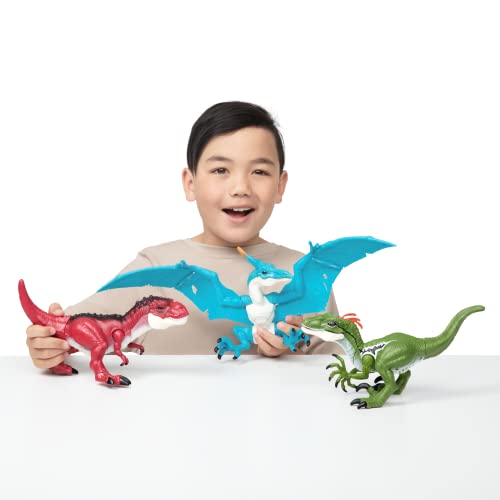 Pack de 3 Robots Dino Alive articulés Raptor T Rex et Ptérodactyle Neuf - vue 8