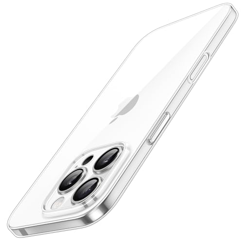 JETech Cover Ultra Slim per iPhone 16 Pro 6,3 Pollici, Obiettivo per Fotocamera Protezione Completa, Leggera Trasparente Minimalista Custodia Rigida in PP (Trasparente)