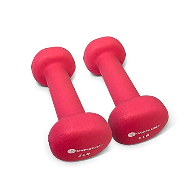 Gymenist Dumbbell Set With Hard Plastic Case Includes 3 Pairs And A Hard Travel Carry Storage Case