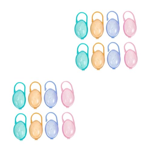Kisangel 2sets Pacifier for The Baby Case Holder Handle Pacifier Storage Box Safe Easy to Clean 8pcs*2