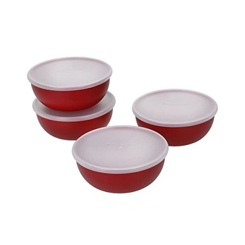 KitchenAid Cuencos de pellizco, 4 piezas, 23 g, rojo imperio, en caja Cover