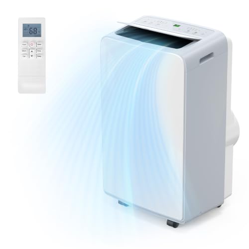 Image of Electactic 11,000 BTU ASHRAE(7,000 BTU SACC) Portable Air Conditioners Dual Motor, Dual Hose, Drainage-free Cooling, Fan /Dry /Remote /Timer, Quiet Portable AC Unit for Rooms Indoor