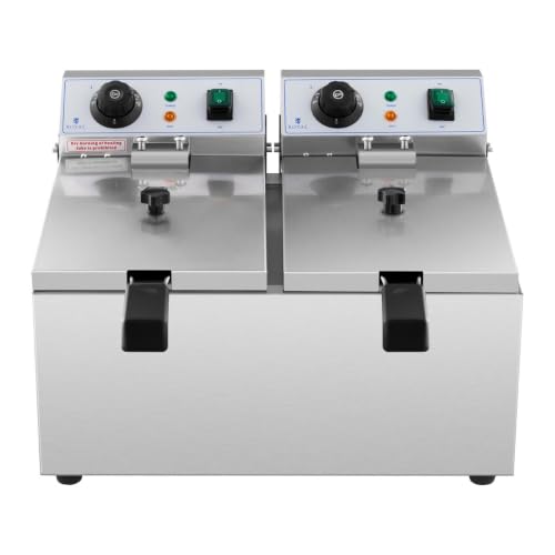 Friteuse électrique professionnelle restaurant 2 x 8 litres 230 volts 14 0001793 - vue 3