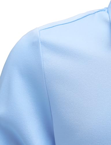 Boys Stretch Wrinkle Free Dress Shirts Button Down Shirt Long Sleeve Formal School Uniform Shirts 12 Light Blue4