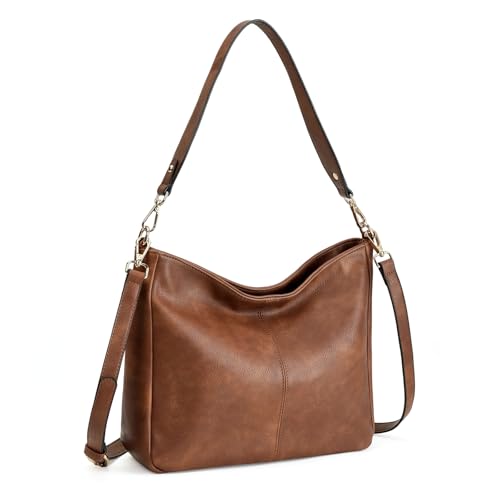 Bolso Hobo de cuero suave para mujer miniatura 1