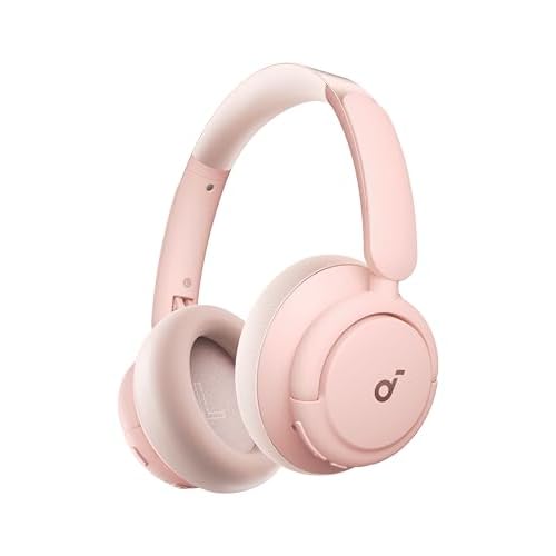 soundcore by Anker Q30 Bluetooth Kopfhörer, Hybrid Active Geräuschisolierung, Individuelle Modi, Hi-Res Sound, EQ in App, 40h Akku, bequemer Halt, Verbindung von 2 Geräten (rosa)