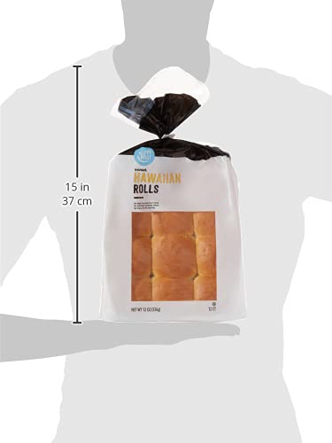 Amazon Brand – Happy Belly Sweet Hawaiian Dinner Rolls, 12 Count, 12 Ounce