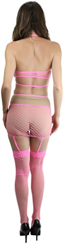 Image of ToBeInStyle Women's Bodystocking Bustier Garter Lingerie Suspender Thigh High Stockings