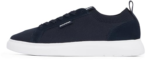 Tommy Hilfiger Herren Vulcanized Sneaker Light Knit Seasonal Elegant, Blau (Desert Sky), 45 – Ansicht 1