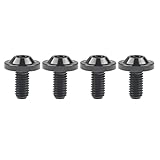 Wanyifa Titanium Ti M5x10 12 15 20 25 30 35mm Button Torx Head Bolt Screw for Bicycle Motorcycle (M5x10mm, Black)