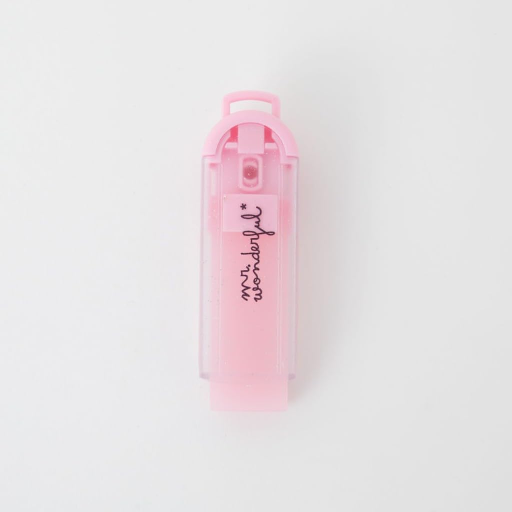 Mr. Wonderful Gomma da cancellare con custodia dosatrice Glitter rosa