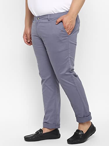Image of Urbano Plus Men Mid Rise Cotton Regular Fit Casual Chino Pants Stretch