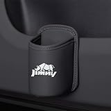 スズキ ジムニー/Jimny 専用 ドリンクホルダー 車 カップボックス 小物収納 ゴミ入れにも使用可能 車載 シートポケット 車用 収納 増設 ドア 後部座席 ウォーターカップボックス 便利グッズ レザー【1個】 (ブラック, ジムニー/Jimny)